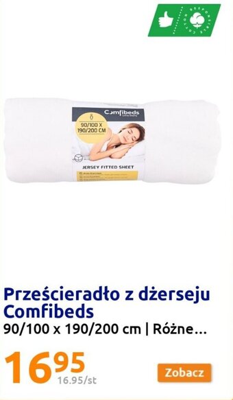 Action Comfibeds prześcieradło z dżerseju 90/100x190/200cm oferta