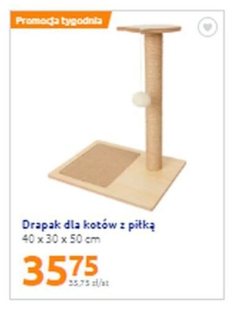 Action Drapak dla kotów z piłką 40x30x50cm oferta