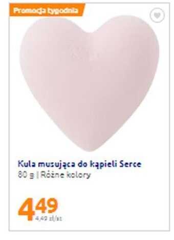Action Kula musująca do kąpieli serce 80g oferta