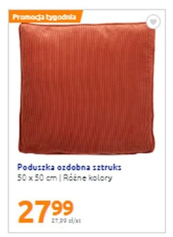 Action Poduszka ozdobna sztruks 50x50cm oferta