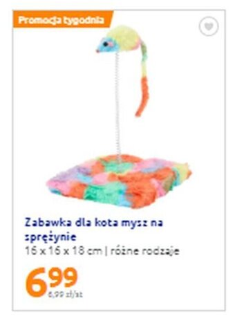 Action Zabawka dla kota mysz na sprężynie 16x16x18cm oferta