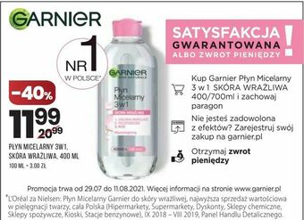 Drogerie Natura Płyn micelarny 3w1 skóra wrażliwa, 400 ml oferta