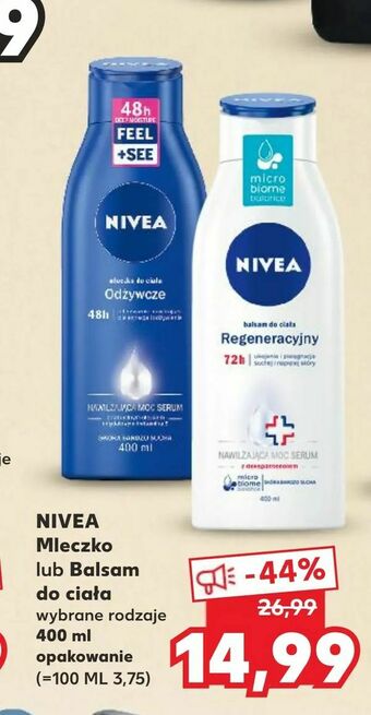 Kaufland NIVEA Mleczko lub Balsam do ciała oferta