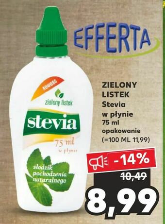 Kaufland ZIELONY LISTEK Stevia w płynie oferta