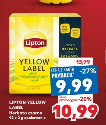 Kaufland LIPTON YELLOW LABEL Herbata czarna oferta