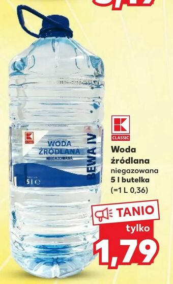Kaufland Woda źródlana oferta