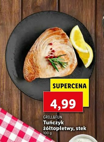 Lidl Tuńczyk żółtopłetwy, stek oferta