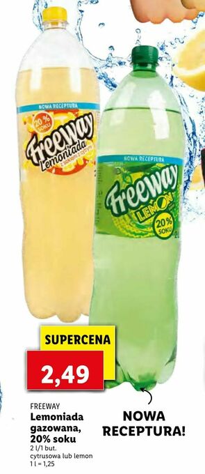 Lidl Lemoniada gazowana, 20% soku oferta