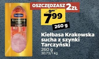 Netto Kiełbasa Krakowska sucha z szynki Tarczyński oferta