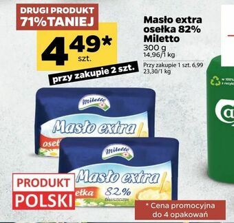 Netto Masło extra osełka 82% Miletto oferta