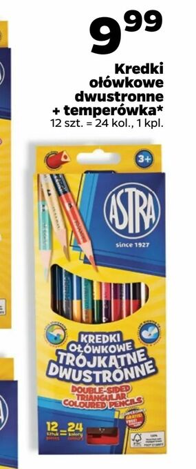 Netto Kredki ołówkowe dwustronne + temperówka oferta