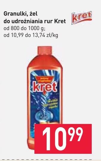 Stokrotka Granulki, żel do udrożniania rur Kret oferta