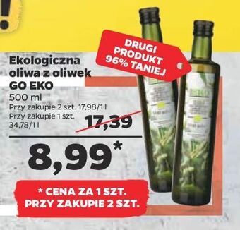 Netto Oliwa z oliwek ekologiczna bio go eko 500ml oferta