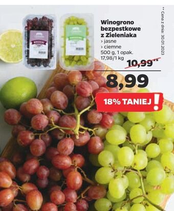 Winogrona ciemne bezpestkowe z zieleniaka netto