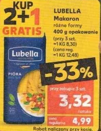 Kaufland Lubella Makaron 400g oferta