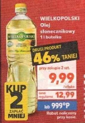 Kaufland Wielkopolski Olej słonecznikowy 1l oferta