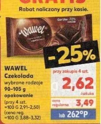 Kaufland Wawel Czekolada 90-105g oferta