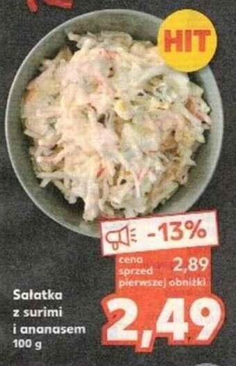 Kaufland Sałatka z surimi i ananasem 100g oferta