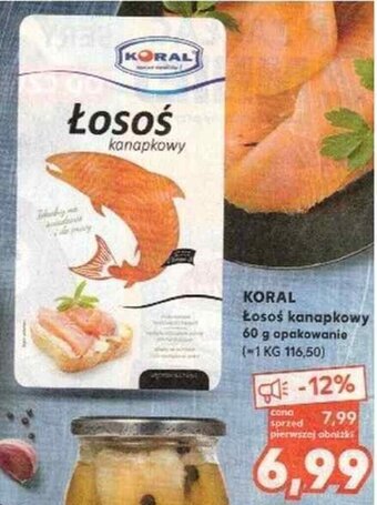 Kaufland Koral łosoś kanapkowy 60g oferta