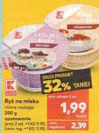 Kaufland Ryż na mleku 200g oferta
