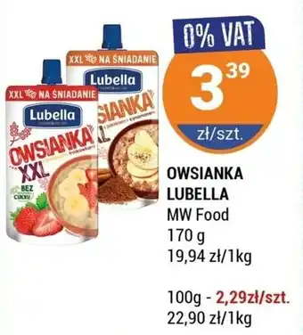 Rabat MW Food Owsianka Lubella 170 g oferta