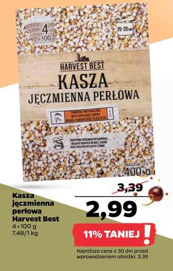 Netto Kasza jęczmienna perłowa harvest best oferta