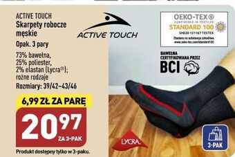 ALDI Skarpety męskie 39/42-43/46 active touch oferta