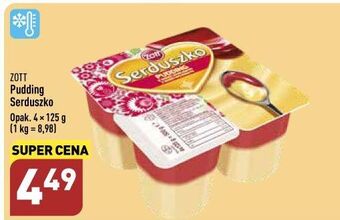 ALDI Pudding waniliowy z sosem malinowym zott serduszko oferta