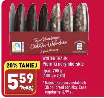 ALDI Pierniczki norymberskie w polewie z czekolady wintertraum oferta