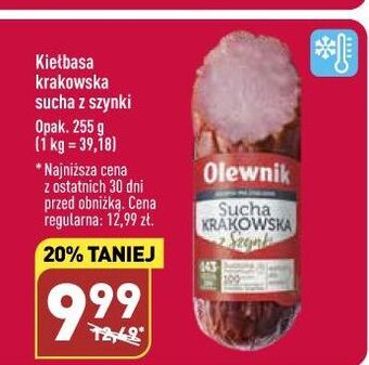 ALDI Kiełbasa krakowska sucha z szynki olewnik oferta