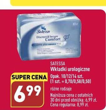 ALDI Wkładki urologiczne extra plus satessa oferta