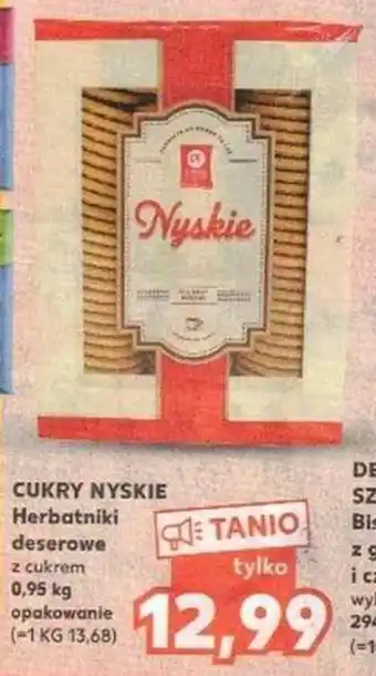 Kaufland Cukry Nyskie herbatniki deserowe 0,95kg oferta