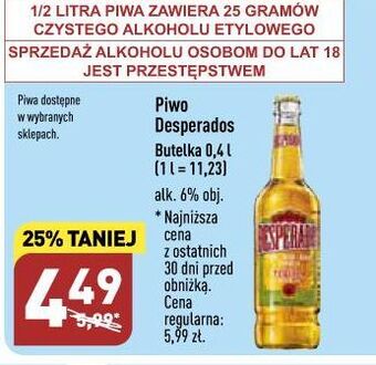 ALDI Piwo desperados oferta
