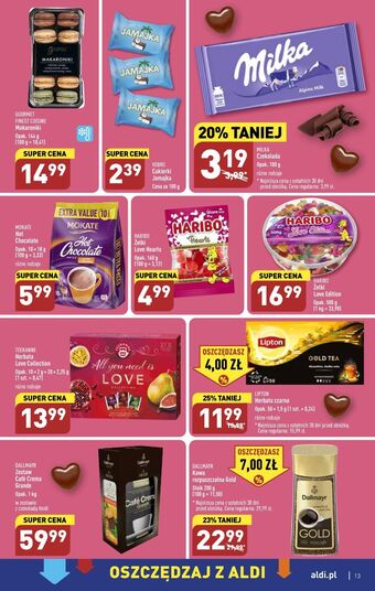 ALDI Czekolada milka alpenmilch oferta