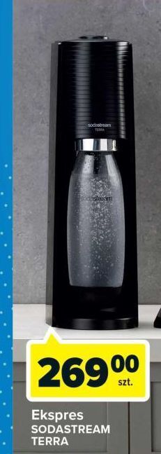 Carrefour Ekspres do gazowania wody terra czarny sodastream oferta
