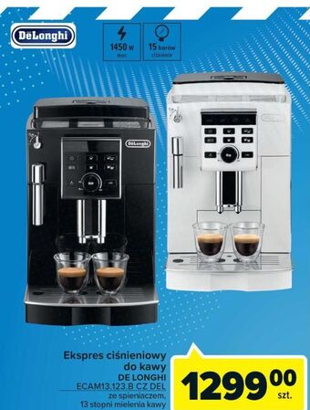 Carrefour Ekspres automatyczny ecam 13.123.b de'longhi oferta