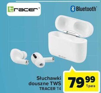 Carrefour Słuchawki t4 tws białe tracer oferta