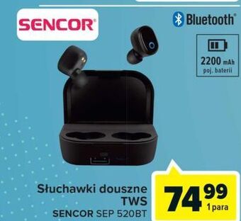 Carrefour Słuchawki bt sep 520bt sencor oferta