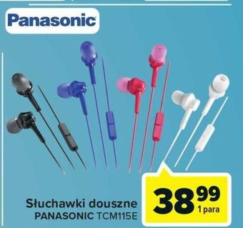 Carrefour Słuchawki rp-tcm115e-a niebieski panasonic oferta