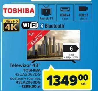 Carrefour Telewizor led 43'' 43ua2063dg toshiba oferta