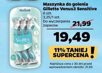 Netto Maszynki do golenia gillette venus 3 sensitive oferta