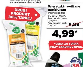 Netto Ściereczki do mebli bergamot caramel rapid clean oferta