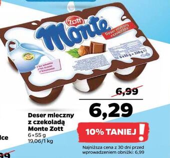 Netto Deser mleczno-czekoladowy z orzechami zott monte oferta
