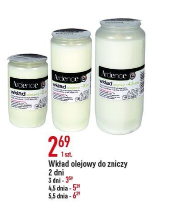 E.Leclerc Wkład olejowy 4.5 dnia wiodąca marka ardence oferta