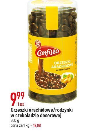 E.Leclerc Rodzynki w czekoladzie wiodąca marka confiseo oferta