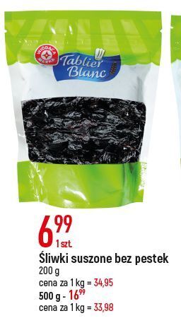 E.Leclerc Śliwki suszone bez pestek wiodąca marka tablier blanc oferta
