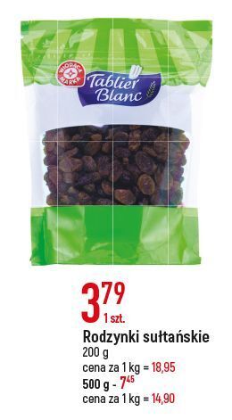 E.Leclerc Rodzynki sułtańskie wiodąca marka tablier blanc oferta