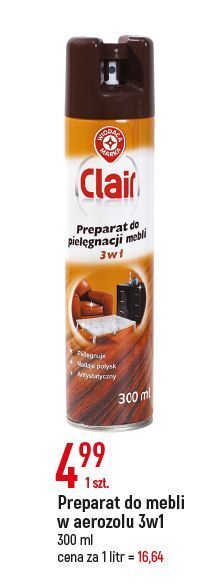 E.Leclerc Spray do pielęgnacji mebli wiodąca marka clair oferta