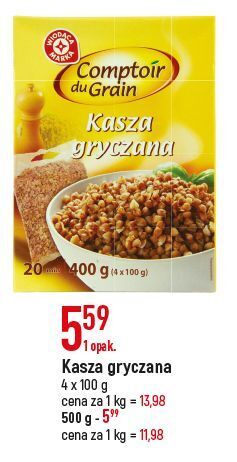 E.Leclerc Kasza gryczana wiodąca marka comptoir de grain oferta