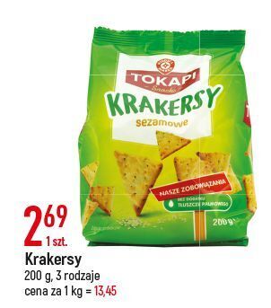 E.Leclerc Krakersy sezamowe wiodąca marka tokapi oferta
